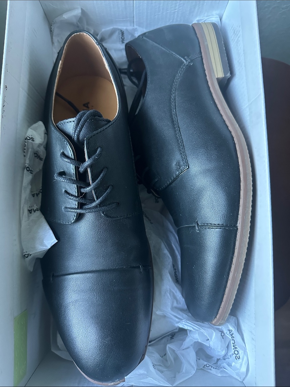 Sonoma Classic Black Men's Lace-Up Dress Shoes